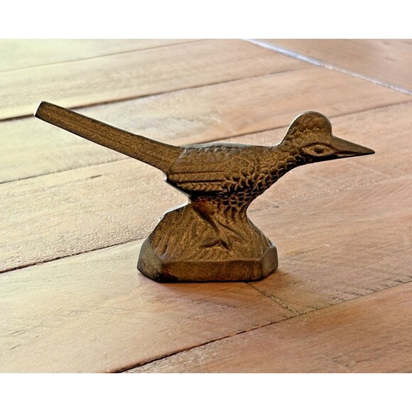 Vintage MCM Brass Road Runner Bird Figurine 4 Inches - Picture 4 of 10